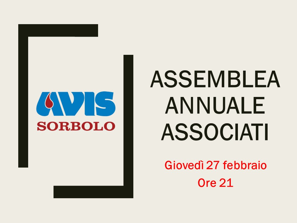 Assemblea ordinaria (elettiva) Soci - 27/02/2025